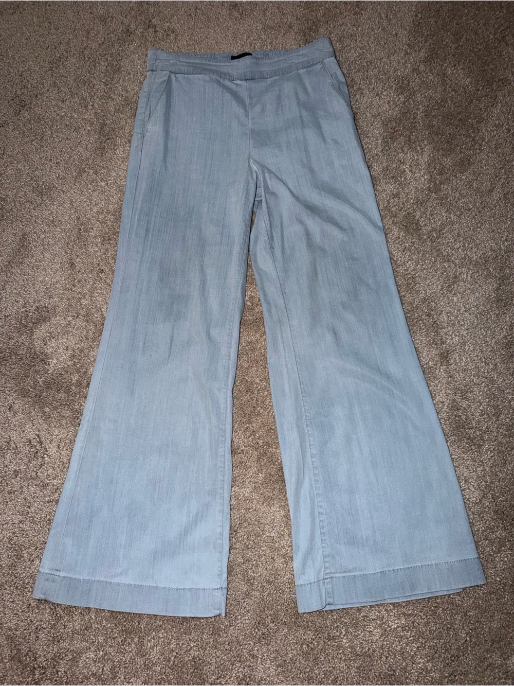 White House Black Market Light Blue Wide-Leg Pants